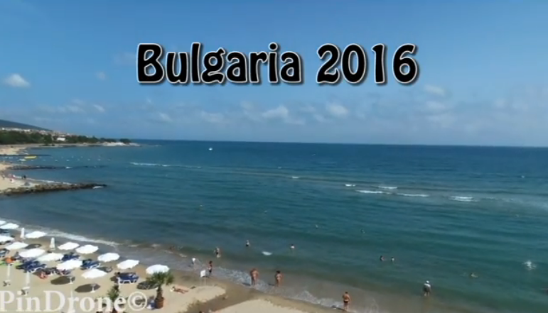 Drone video of Sunny Beach in Bulgaria
